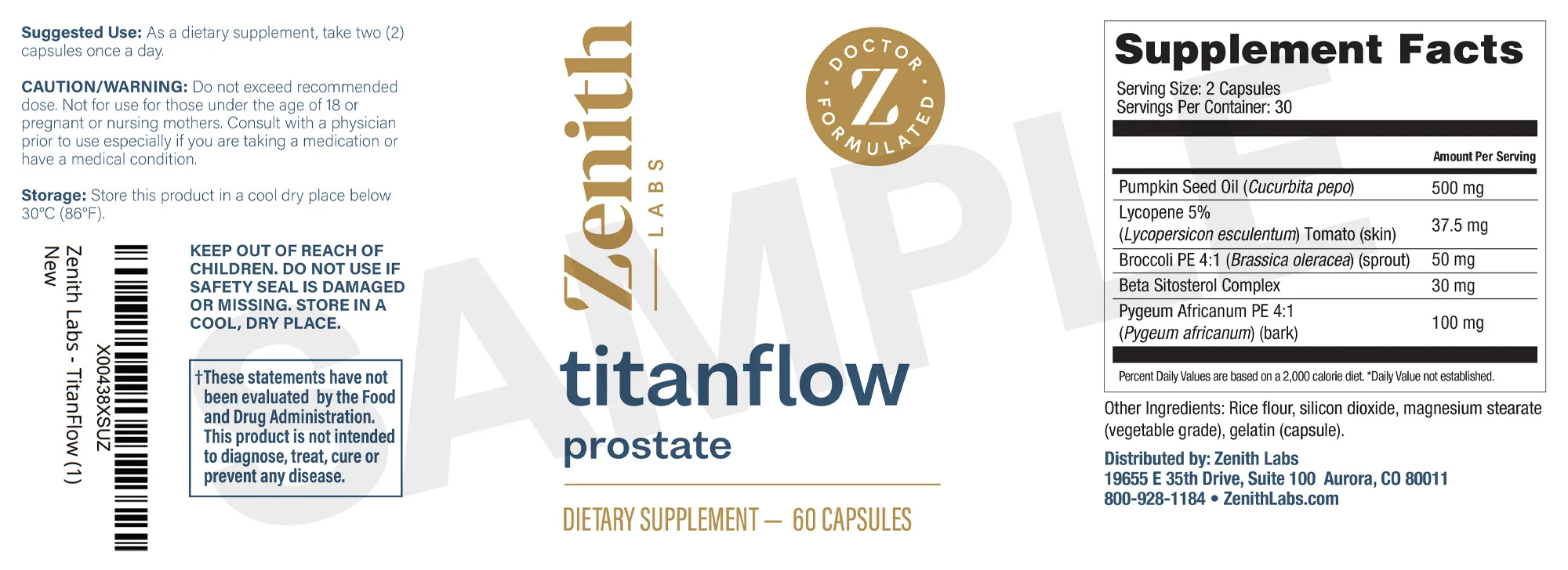 TitanFlow Product Label